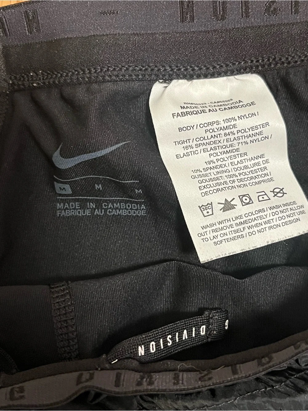 Nike Running Division Shorts Women’s Medium Black Triple Swoosh Reflective